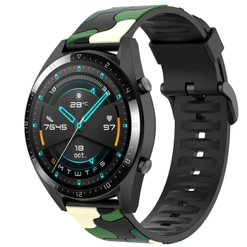 Camouflage Silicone Strap For Huawei Watch GT/GT 2 46MM Honor Magic Smart Watch Band Replaceable Bracelet For Ticwatch PRO 2020
Camouflage Silicone Strap For Huawei Watch GT/GT 2 46MM Honor Magic Smart Watch Band Replaceable Bracelet For Ticwatch PRO 2020