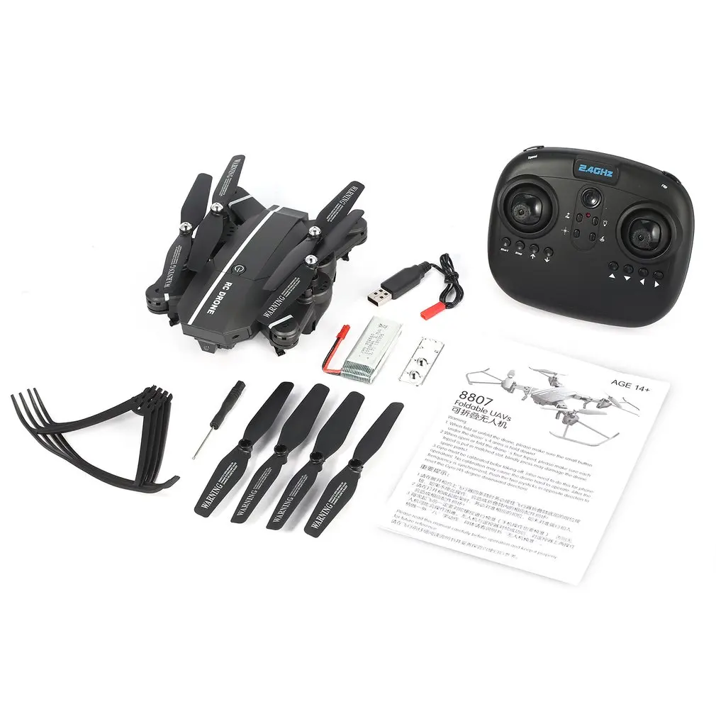 8807W 2.4G FPV Foldable Drone Smart RC Quadcopter 4CH with Altitude Hold Headless Mode 360 Flip Led Light RTF VS XS809HW
8807W 2.4G FPV Foldable Drone Smart RC Quadcopter 4CH with Altitude Hold Headless Mode 360 Flip Led Light RTF VS XS809HW