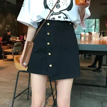 Skirts Women Mini Irregular Buttons High Waist Korean New Fashion Denim Package Hip Slim Elegant Summer Vintage Womens All-match
Skirts Women Mini Irregular Buttons High Waist Korean New Fashion Denim Package Hip Slim Elegant Summer Vintage Womens All-match