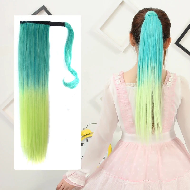 Clip in Ponytail Extension Long Straight Ombre Colorful Ponytail Drawstring 22 Inch High Temperature Fiber Synthetic Hairpieces
Clip in Ponytail Extension Long Straight Ombre Colorful Ponytail Drawstring 22 Inch High Temperature Fiber Synthetic Hairpieces