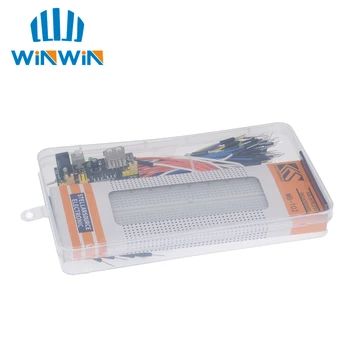 with box 3.3V/5V MB102 Breadboard power module+ MB-102 830 points Prototype Bread board kit +65 jumper wires
with box 3.3V/5V MB102 Breadboard power module+ MB-102 830 points Prototype Bread board kit +65 jumper wires