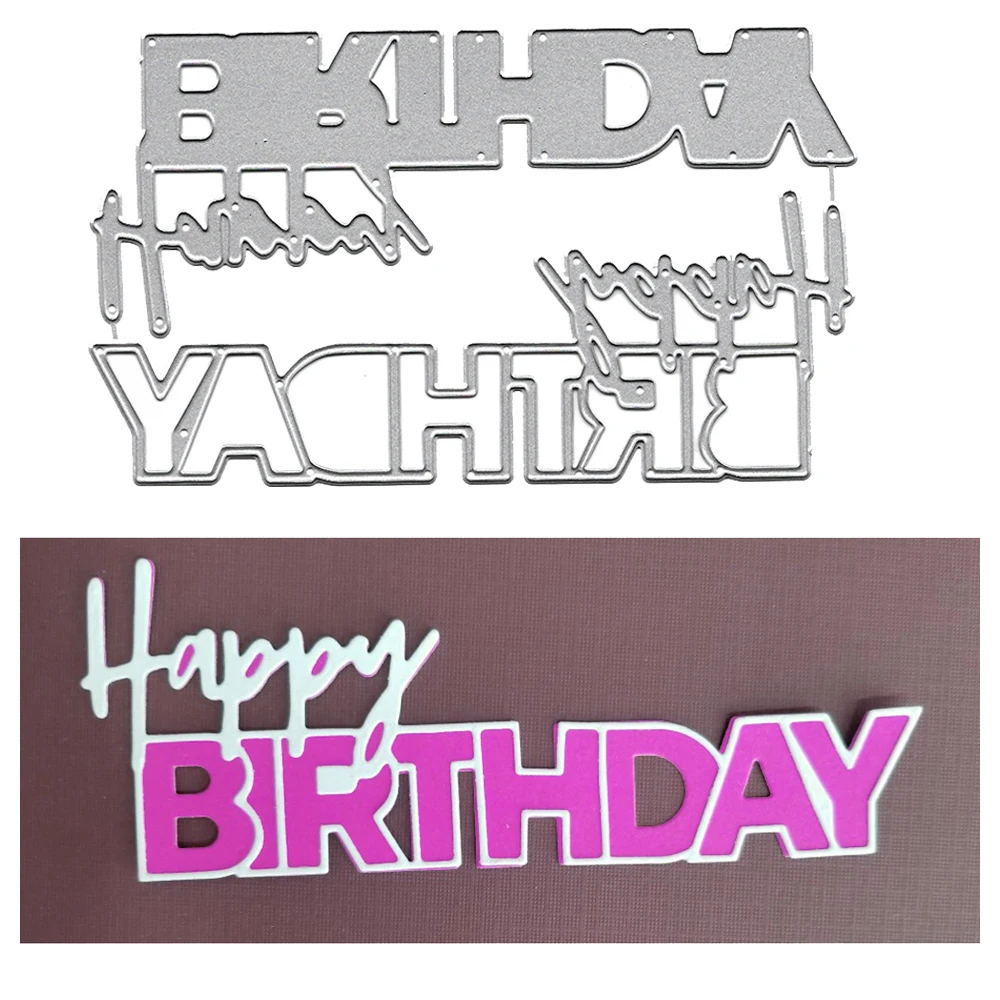 Happy Birthday Cutting Dies Scrapbooking Paper Puncher Embossing Molds For Cards Templates Stencil Diy Crafts words Die Cutter
Happy Birthday Cutting Dies Scrapbooking Paper Puncher Embossing Molds For Cards Templates Stencil Diy Crafts words Die Cutter