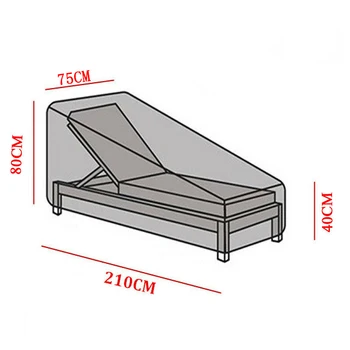 Outdoor Furniture Cover Patio Sunbed Lounger Furniture Dust Covers Waterproof Weather Protector Cover