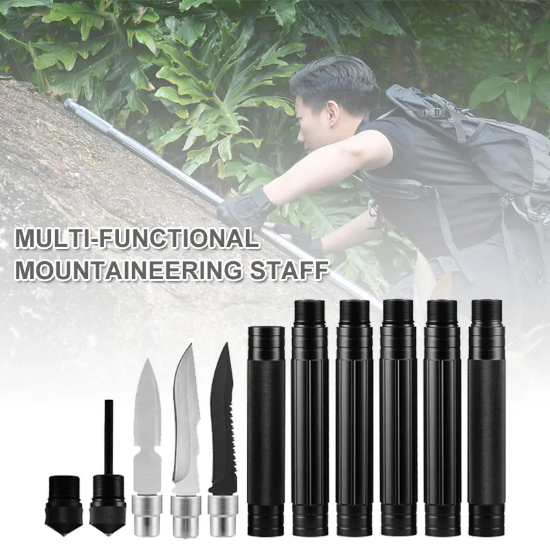 Portable Tactical Stick W/ Light Multifunction Emergen Aluminum Alloy Safety Hiking Multi-Functional Trekking Pole
Portable Tactical Stick W/ Light Multifunction Emergen Aluminum Alloy Safety Hiking Multi-Functional Trekking Pole
