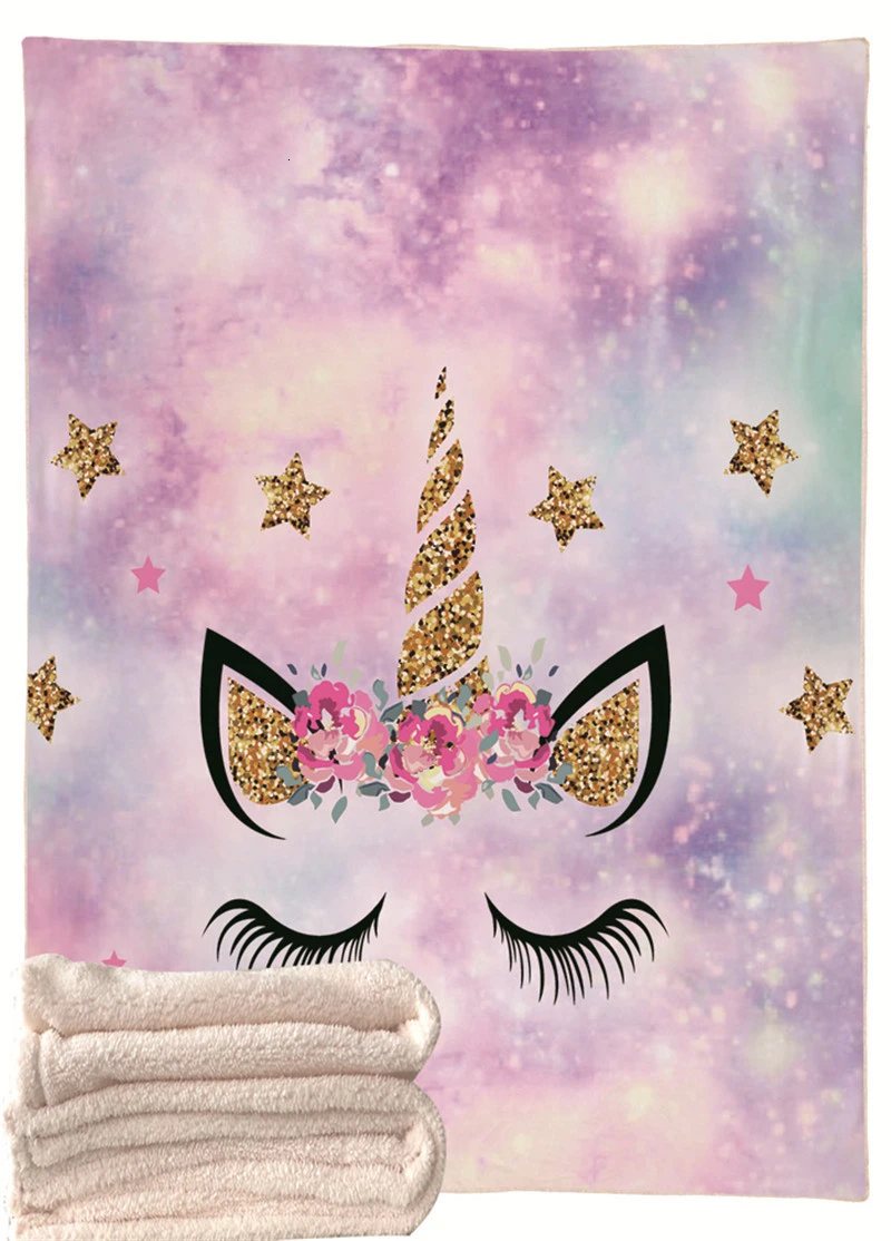 Unicorn Fluffy Throw Blankets Unicorn Fluffy Throw Blankets