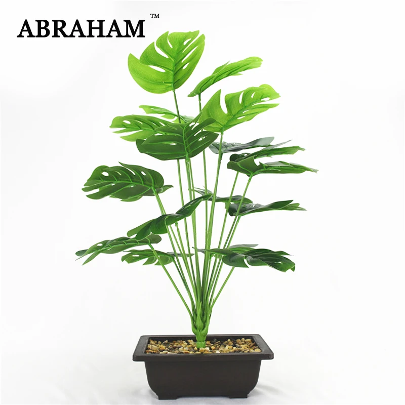 50cm Tropical Fake Palm Tree Bouquet Real Touch Artificial Plant Plastic Monstera Large False Tree Potted For Home Office Decor
50cm Tropical Fake Palm Tree Bouquet Real Touch Artificial Plant Plastic Monstera Large False Tree Potted For Home Office Decor