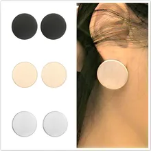 2019 1 para sprzedam wafel Hoop kolczyki dla kobiet złoty kolor Ball geometryczne kolczyki dla biżuteria ślubna na prezent(China)