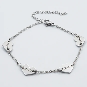 MYLONINGCHARM Personalize Family Name Heart Bracelet, Engraved Heart Beads Bracelet ,1-5 names, Gifts for Mom 
MYLONINGCHARM Personalize Family Name Heart Bracelet, Engraved Heart Beads Bracelet ,1-5 names, Gifts for Mom