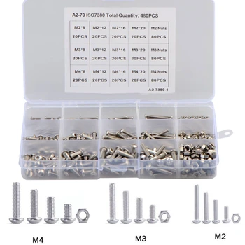 480Pcs Button Head 12 Sizes Screw And Nuts Kit,M2 M3 M4 Steel Assorted Hex Socke
480Pcs Button Head 12 Sizes Screw And Nuts Kit,M2 M3 M4 Steel Assorted Hex Socke