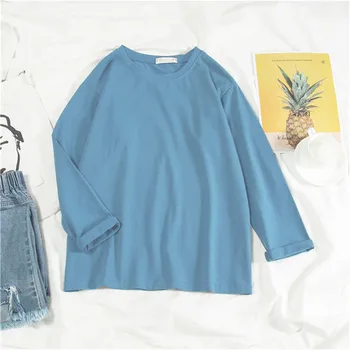 Autumn oversized shirt female T-shirt female casual solid color female O-neck T-shirt casual long-sleeved oversized T-shirt
Autumn oversized shirt female T-shirt female casual solid color female O-neck T-shirt casual long-sleeved oversized T-shirt