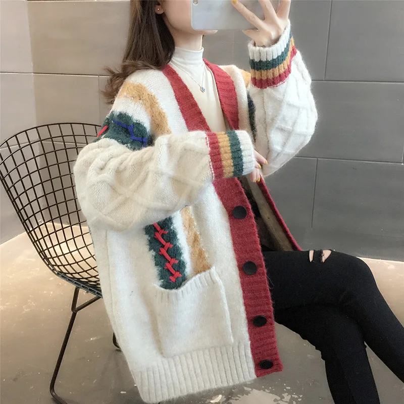 Spring clothing 2021 new women's lazy wind thickened cardigan sweater coat women's spring autumn popular knitwear
Spring clothing 2021 new women's lazy wind thickened cardigan sweater coat women's spring autumn popular knitwear