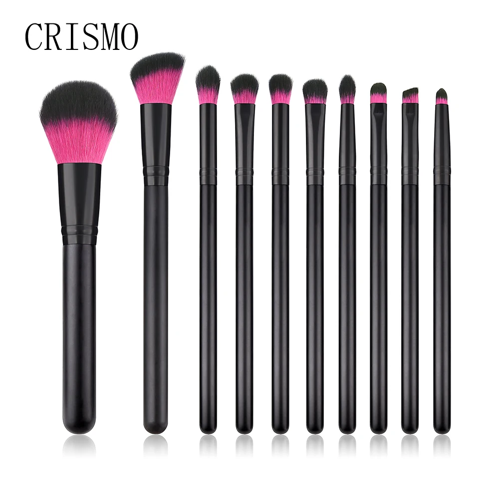 CRISMO High Quality 10pcs Makeup Brushes Set Professional Powder Eye Shadow Blending Blusher Classic Black Soft Cosmetic Tool
CRISMO High Quality 10pcs Makeup Brushes Set Professional Powder Eye Shadow Blending Blusher Classic Black Soft Cosmetic Tool