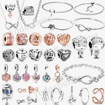 Spring 2020 Mother's Day Infinity Knot Ring Earring Necklace Bangle Clip Fit DIY Original Charm bracelet
Spring 2020 Mother's Day Infinity Knot Ring Earring Necklace Bangle Clip Fit DIY Original Charm bracelet