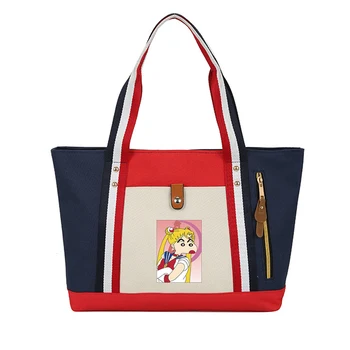 Japanese sailor moon contrast color nylon waterproof shoulder bag portable large capacity travel tote bag handbag
Japanese sailor moon contrast color nylon waterproof shoulder bag portable large capacity travel tote bag handbag