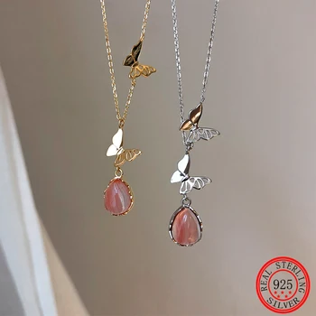 S925 Sterling Silver Water Drop Butterfly Necklace Pendant Female Niche Design Sense Fashion Chain Small Fresh Simple Jewelry
S925 Sterling Silver Water Drop Butterfly Necklace Pendant Female Niche Design Sense Fashion Chain Small Fresh Simple Jewelry
