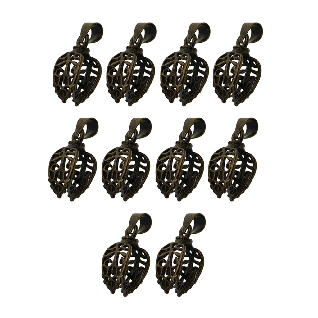 10 Pieces Bronze Tone Pinch Clip Bails Connectors For Necklace Earrings 10 Pieces Bronze Tone Pinch Clip Bails Connectors For Necklace Earrings