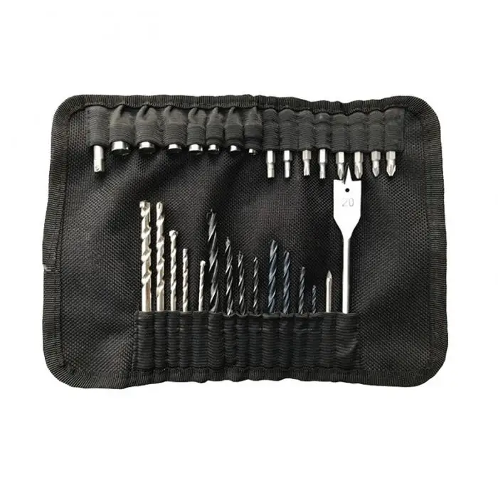 31pcs/set Durable Multifunction Drill Bit Combination Kit with Canvas Bag Impact Drill for Various Hole Processing Hand Tool Set
31pcs/set Durable Multifunction Drill Bit Combination Kit with Canvas Bag Impact Drill for Various Hole Processing Hand Tool Set