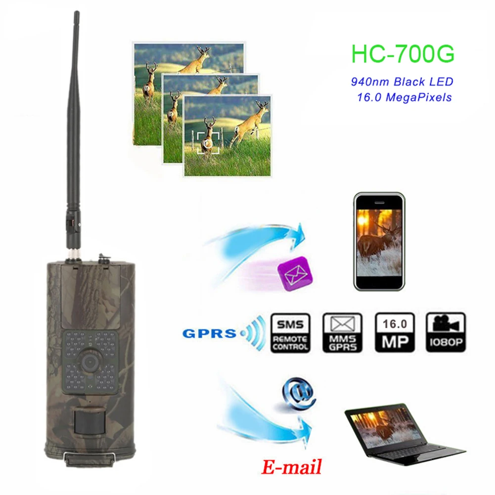 HC-700G Hunting Camera Wild Surveillance Tracking Game Camera 3G MMS SMS 16MP Trail Camera Video Scouting Photo Trap
HC-700G Hunting Camera Wild Surveillance Tracking Game Camera 3G MMS SMS 16MP Trail Camera Video Scouting Photo Trap