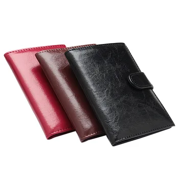 Buckle Passport Holder with ID Card Cover Oil Wax PU Leather glossy Solid Color Bags for Passport Case Flight Ticket custom LOGO
Buckle Passport Holder with ID Card Cover Oil Wax PU Leather glossy Solid Color Bags for Passport Case Flight Ticket custom LOGO