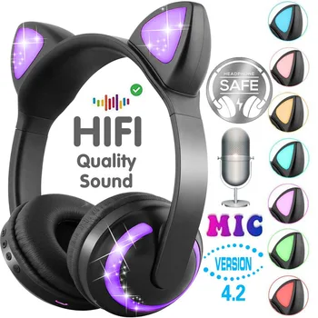 ZW-19 Bluetooth Headphones LED light Cat Ears Headset Wireless Earphone HIFI Stereo Bass headphone for Phones with microphone
ZW-19 Bluetooth Headphones LED light Cat Ears Headset Wireless Earphone HIFI Stereo Bass headphone for Phones with microphone