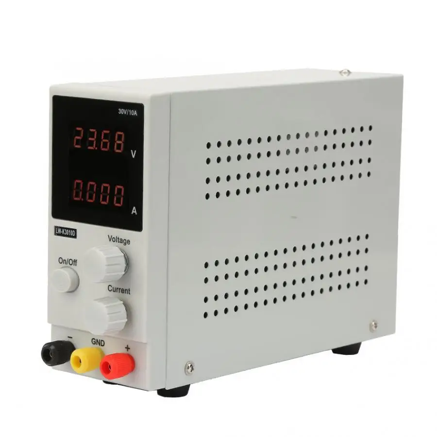110-240V US Plug 0-30V 0-10A Output Adjustable Digital DC Power Supply with 4 LED Display
110-240V US Plug 0-30V 0-10A Output Adjustable Digital DC Power Supply with 4 LED Display