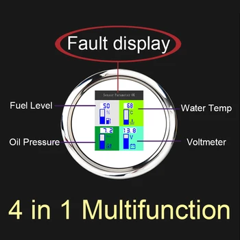 85mm Digital Multi-function 4 In 1 Fuel Level Gauge Water Temp Meter 96℃ Oil Pressure 0-10 Bar Voltmeter With Alarm 9~32V
85mm Digital Multi-function 4 In 1 Fuel Level Gauge Water Temp Meter 96℃ Oil Pressure 0-10 Bar Voltmeter With Alarm 9~32V