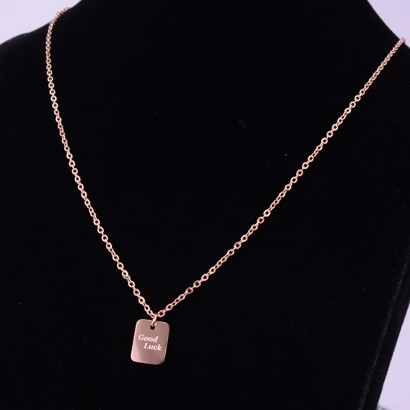 L100 Japanese And Korean Style Simple Small Mini Small Long Block Goodluck Lettering Lucky Titanium Steel Short Choker
L100 Japanese And Korean Style Simple Small Mini Small Long Block Goodluck Lettering Lucky Titanium Steel Short Choker