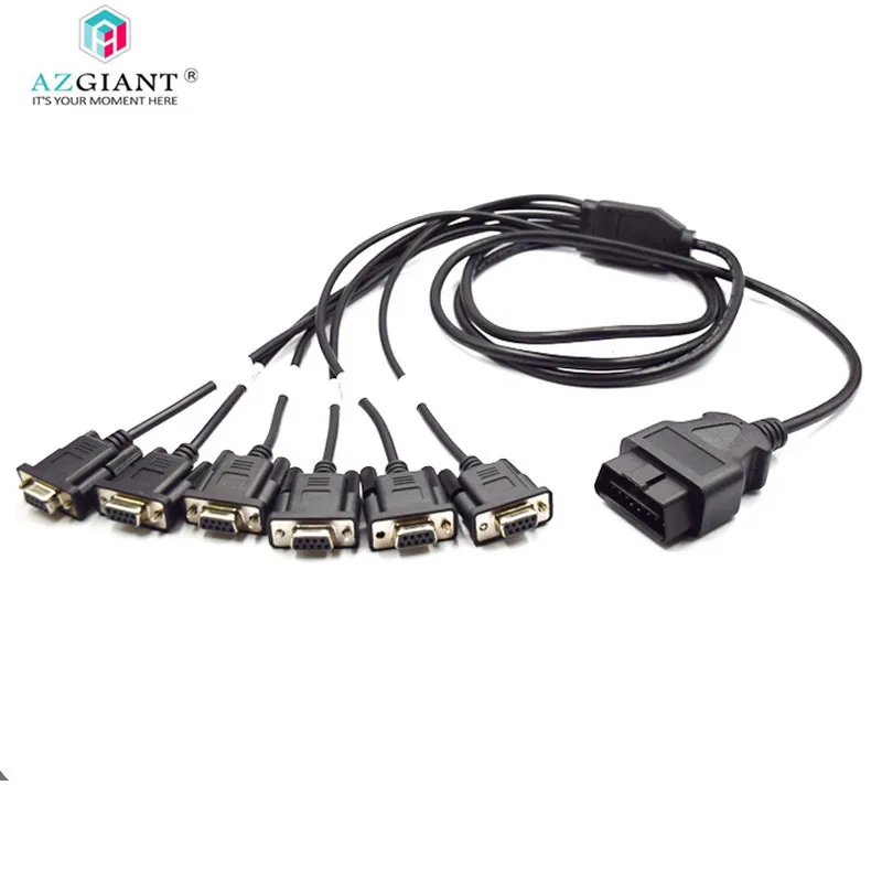 210cm OBD2 male to 6 DB9 female interface Serial RS232 16pin OBDII diagnostic tool cable 
210cm OBD2 male to 6 DB9 female interface Serial RS232 16pin OBDII diagnostic tool cable