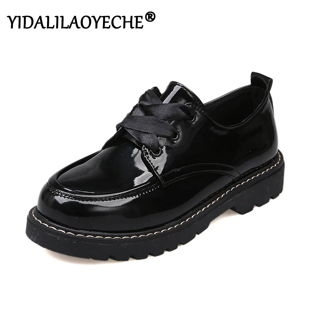 2019 Autumn Women Oxford Shoes PU bright Leather Lace Up Round Toe Ladies Lace Solid Elegant Fashion Riband Dress Chunky Shoes 
2019 Autumn Women Oxford Shoes PU bright Leather Lace Up Round Toe Ladies Lace Solid Elegant Fashion Riband Dress Chunky Shoes