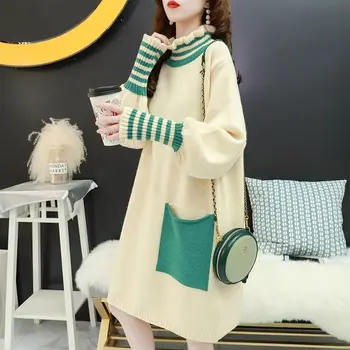 2020 Autumn And Winter New Mori Sweater Skirt Women's Mid-length Loose Lazy And Pretty Half-high Collar Bottoming Shirt Women
2020 Autumn And Winter New Mori Sweater Skirt Women's Mid-length Loose Lazy And Pretty Half-high Collar Bottoming Shirt Women