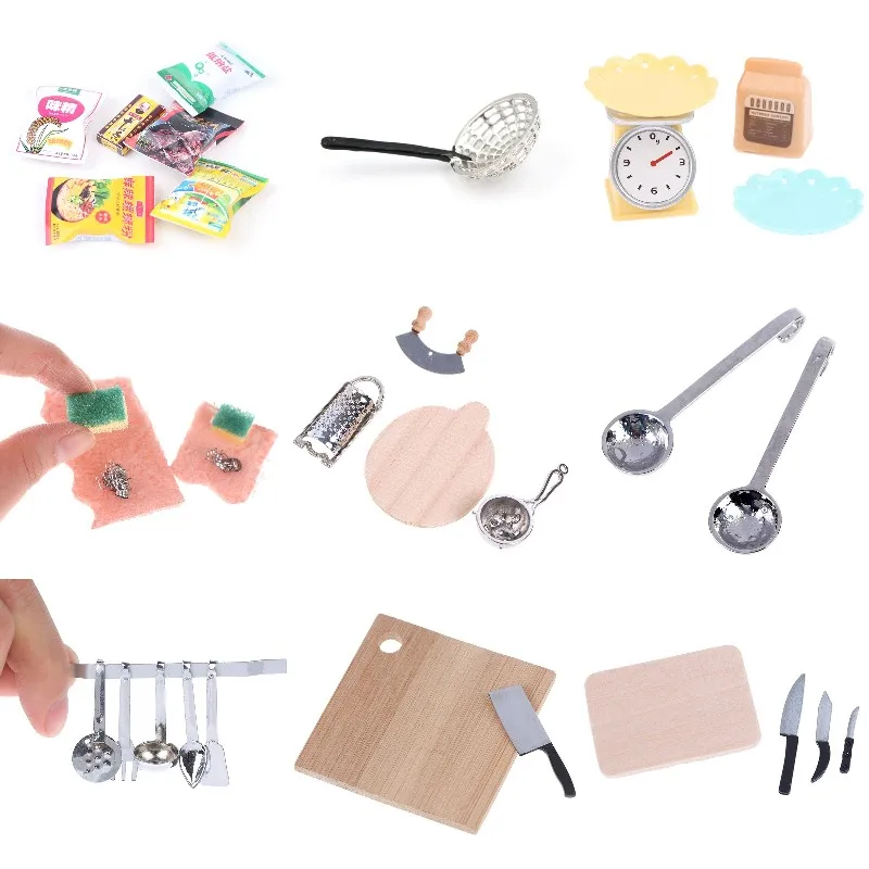 1:12 Dollhouse Mini Kitchen Rag Sponge Wiping Dishwashing Ball Chopping Board Spoon Meat Cleaver Flour Baking Kitchen Acc
1:12 Dollhouse Mini Kitchen Rag Sponge Wiping Dishwashing Ball Chopping Board Spoon Meat Cleaver Flour Baking Kitchen Acc