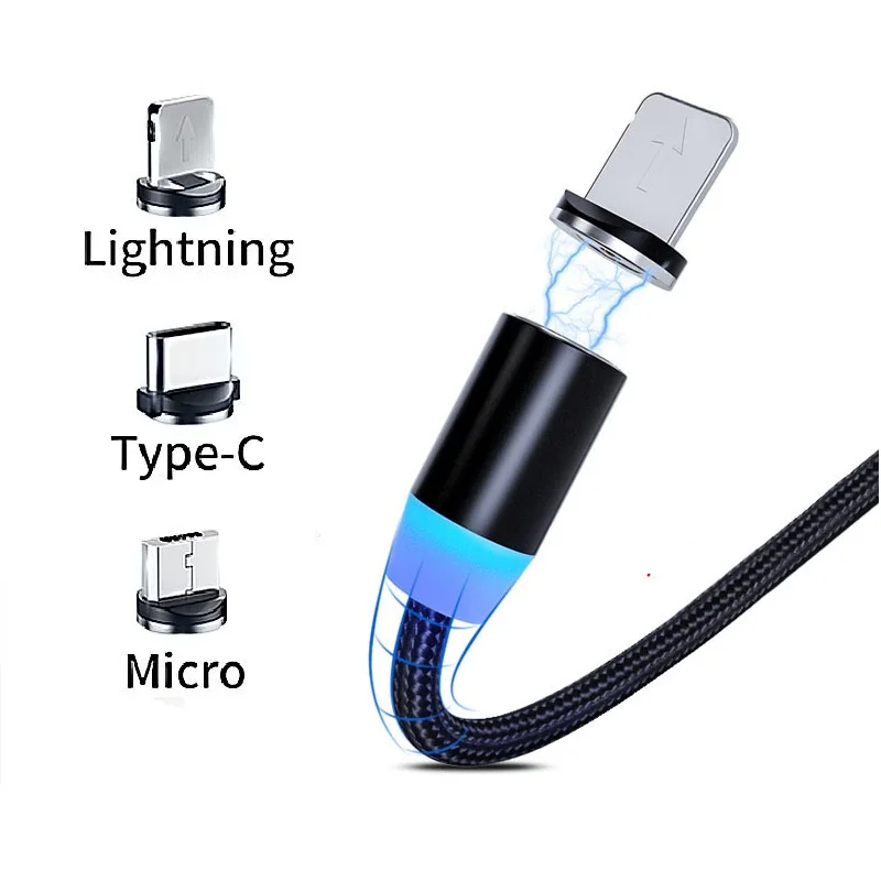 Магнитный зарядный кабель Micro USB Круглый штекер провод для быстрой зарядки шнур