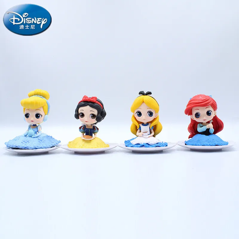 Фото Disney's new sitting fairy tale princess Snow White Alice Mermaid Cinderella Scenery Cake children's toys Girlsɻirthday Gifts |
