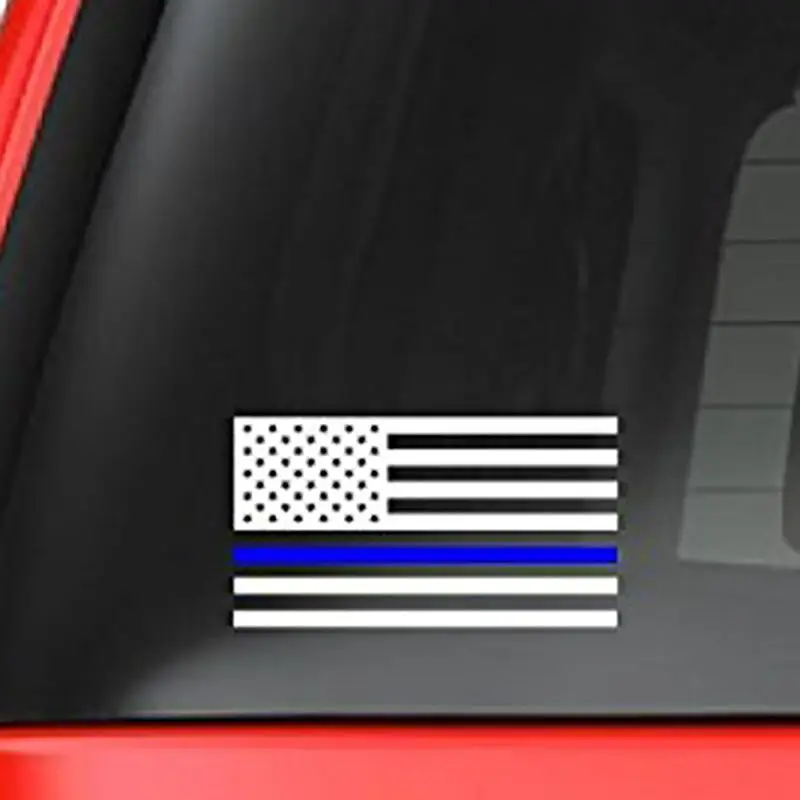 Фото Black White And Blue American Police Flag Thin Line Honoring Law Enforcement Officers | Автомобили и мотоциклы