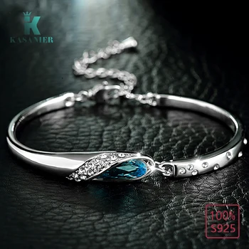 KASANIER 925 Fashion Silver Charms Bracelet Bangle For Women Red / Blue Crystal Flower Fairy Bead Fit Brand Bracelets Jewelry
KASANIER 925 Fashion Silver Charms Bracelet Bangle For Women Red / Blue Crystal Flower Fairy Bead Fit Brand Bracelets Jewelry