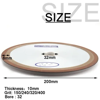 8'' 1Pc Diamond Grinding Wheel Cutting Disc Resin Bond Power Tool For Tungsten Steel Milling Cutter Sharpener 200x32x10x8mm
8'' 1Pc Diamond Grinding Wheel Cutting Disc Resin Bond Power Tool For Tungsten Steel Milling Cutter Sharpener 200x32x10x8mm
