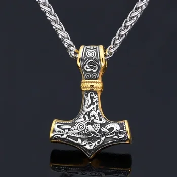 Viking Odin Triangle Logo Thor's Hammer Titanium Steel Pendant Necklace
Viking Odin Triangle Logo Thor's Hammer Titanium Steel Pendant Necklace