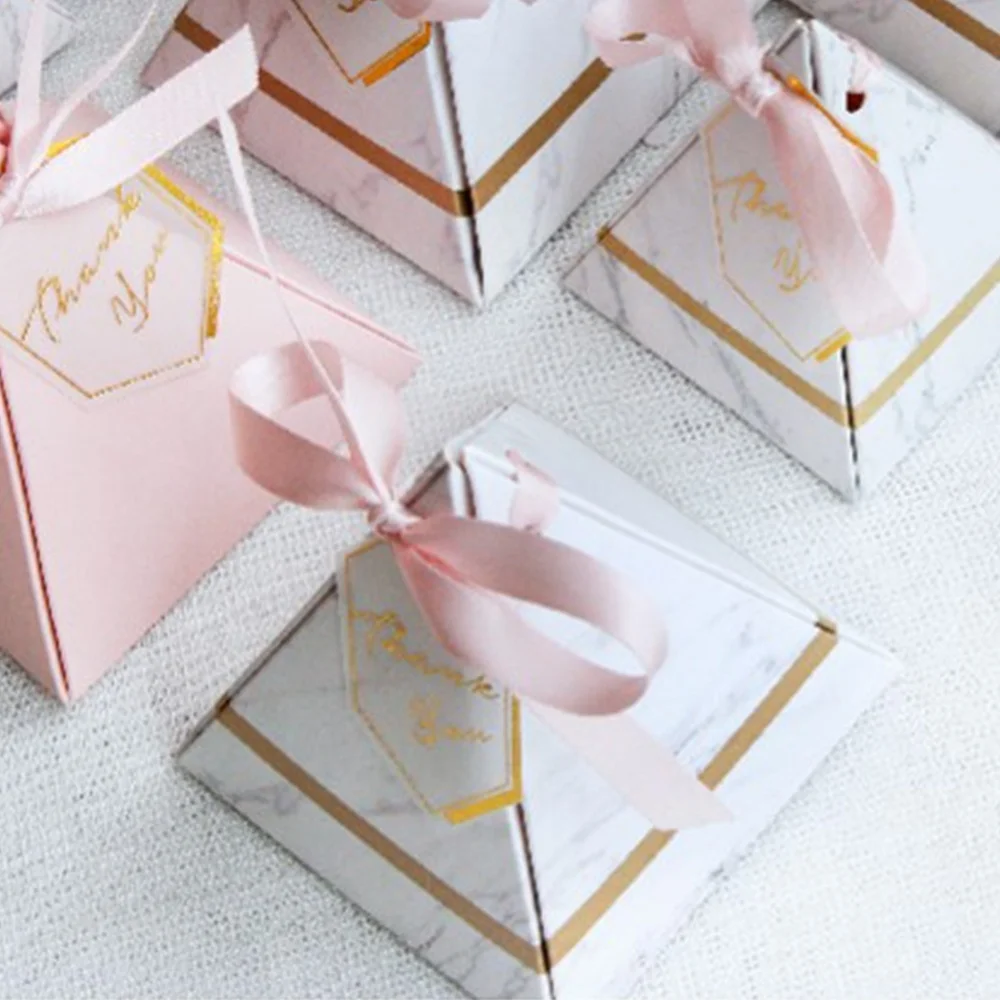 sweet wedding favors party supplies pyramid style candy box