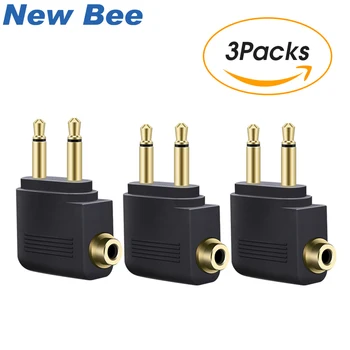 New Bee 3pcs Airplane Airline Flight Adapters Airplane Headphone Audio Converter Adapter Travel Jack Plug Splitter for Headphone 
New Bee 3pcs Airplane Airline Flight Adapters Airplane Headphone Audio Converter Adapter Travel Jack Plug Splitter for Headphone
