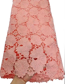 African cord lace fabric with stone latest african laces 2019 high quality guipure lace nigerian lace fabrics for dress NTB64
African cord lace fabric with stone latest african laces 2019 high quality guipure lace nigerian lace fabrics for dress NTB64