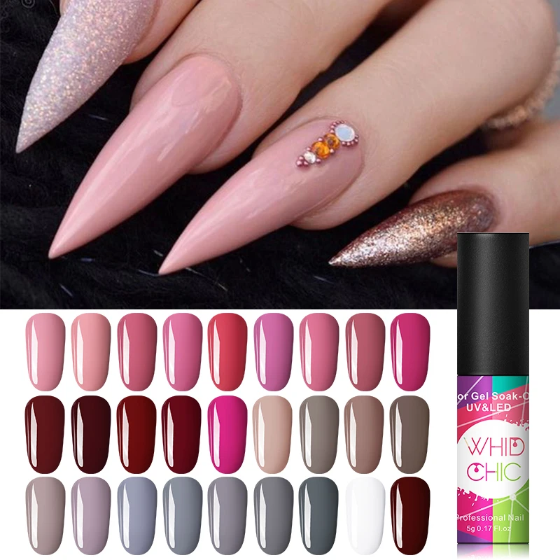 WHID CHIC 1 Bottle 5ml Nail Gel Polish Soak Off Nail Art Gel Polish Long Lasting UV Gel Varnish 84 Colors Optional
WHID CHIC 1 Bottle 5ml Nail Gel Polish Soak Off Nail Art Gel Polish Long Lasting UV Gel Varnish 84 Colors Optional
