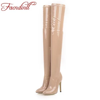 FACNDINLL new fashion patent leather women over the knee high boots sexy thick high heels pointed toe zipper riding boots woman
FACNDINLL new fashion patent leather women over the knee high boots sexy thick high heels pointed toe zipper riding boots woman