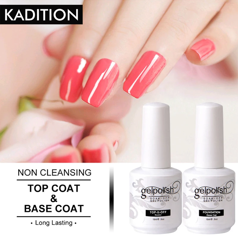 KADITION 2 Pcs Base Coat Top Coat Nail 15 Ml Gel Varnish for Nails Art Kit Lucky Set Top Base Enameled Semi-permanent Primer Kit
KADITION 2 Pcs Base Coat Top Coat Nail 15 Ml Gel Varnish for Nails Art Kit Lucky Set Top Base Enameled Semi-permanent Primer Kit