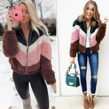 Elegant Faux Fur Coat Women 2019 Autumn Winter Warm Soft Zipper Fur Jacket Female Plush Overcoat Pocket Casual Teddy Outwear 
Elegant Faux Fur Coat Women 2019 Autumn Winter Warm Soft Zipper Fur Jacket Female Plush Overcoat Pocket Casual Teddy Outwear