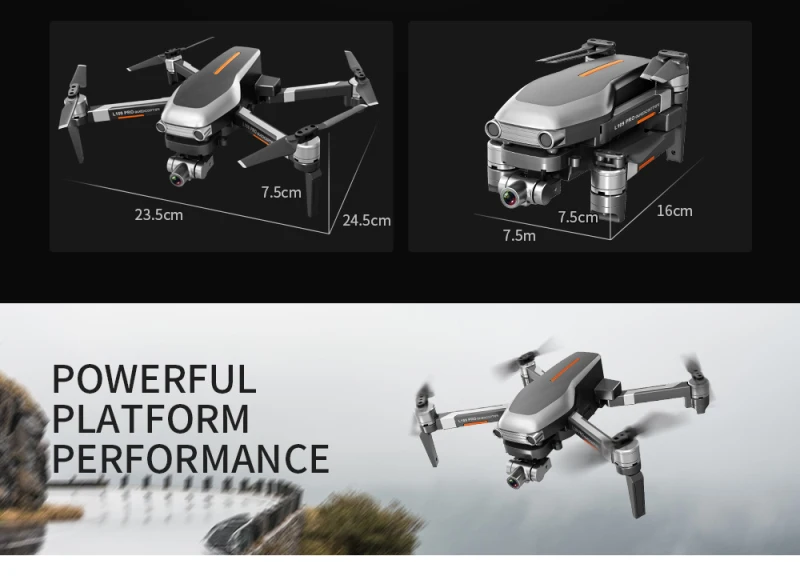 L109 Pro Drone, POWERFUL PLATFORM PERFORMANCE: 7.Scm 23.S