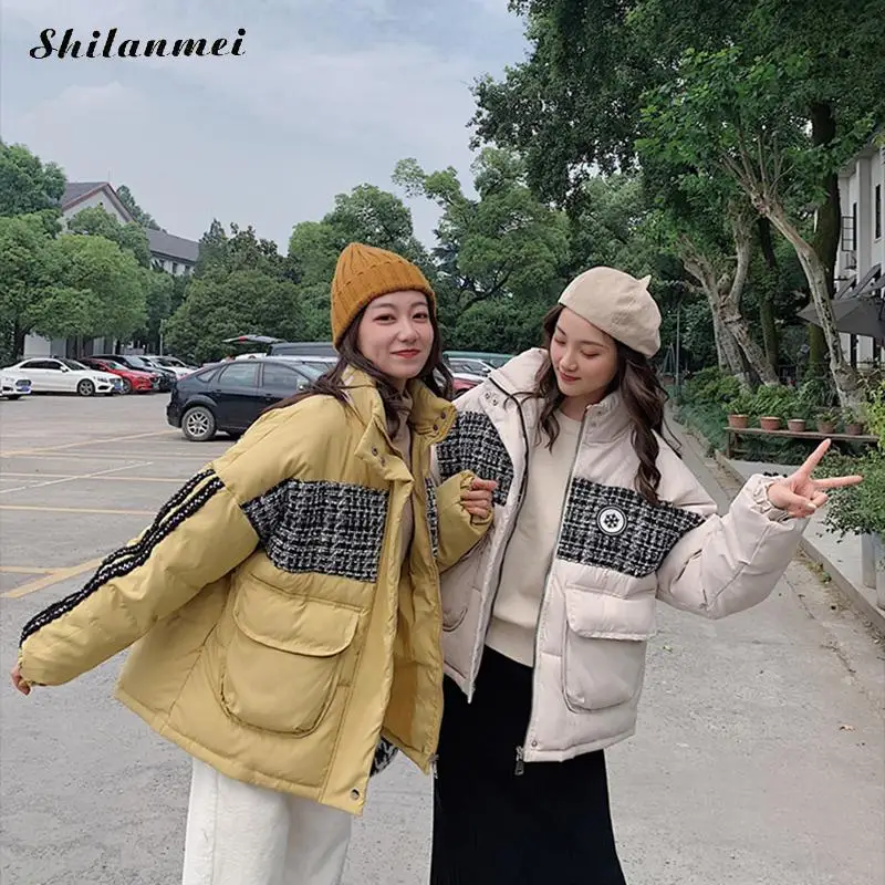 Female Outerwear Korean Style Jacket Women Fashion Oversized Parkas Thicken Warm Coat Patchwork Ladies Kawaii Parkas Mujer 
Female Outerwear Korean Style Jacket Women Fashion Oversized Parkas Thicken Warm Coat Patchwork Ladies Kawaii Parkas Mujer
