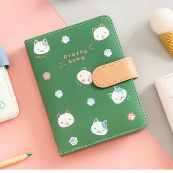 Happy Cat Cartoon Design PU Leather Diary 2021 New Kawaii Notebook A6 Blank+Grid+Lined Paper 96 Sheets
Happy Cat Cartoon Design PU Leather Diary 2021 New Kawaii Notebook A6 Blank+Grid+Lined Paper 96 Sheets