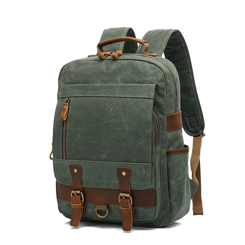 Vintage Canvas Backpacks for Men Laptop backpack Daypacks Waterproof Canvas Rucksacks Large Waxed Mountaineering Travel Pack
Vintage Canvas Backpacks for Men Laptop backpack Daypacks Waterproof Canvas Rucksacks Large Waxed Mountaineering Travel Pack