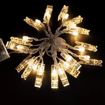 3 Meter 20LED Card Photo Clip Light String Christmas Party Wedding Room Decor ABS / PVC Transparent Lines
3 Meter 20LED Card Photo Clip Light String Christmas Party Wedding Room Decor ABS / PVC Transparent Lines