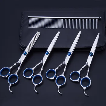 4pcs Pet Scissors For Dog Grooming Straight Thinning Curved Scissors With Comb Bag Cat Cutting Hair Shears
4pcs Pet Scissors For Dog Grooming Straight Thinning Curved Scissors With Comb Bag Cat Cutting Hair Shears
